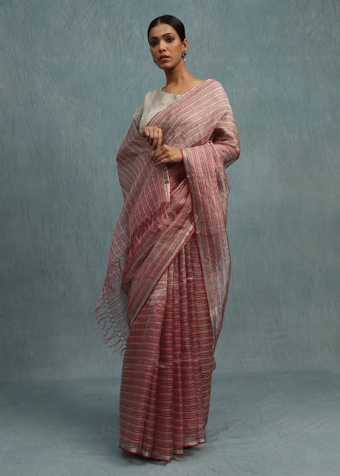 Linen Zari Ombre Gul