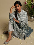 Indigo Anaar Jaal Cotton Silk Hand Block Printed Kurta- (3 Pcs Set)