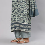 Green Peoney Cotton Silk 3Pc Kurta Set