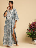 Indigo Marigold Organic Cotton Kaftan