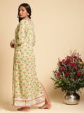 Lime Peony Organic Cotton Kaftan
